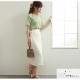Tシャツ 無地 半袖 シンプル トップス ラウンドネック 春 夏 韓国ファッション レディース ホワイト アイボリー ライトベージュ オレンジ ラベンダー ブルー ターコイズブルー グリーン M L JOCOSA 7189