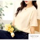 Tシャツ 無地 半袖 シンプル トップス ラウンドネック 春 夏 韓国ファッション レディース ホワイト アイボリー ライトベージュ オレンジ ラベンダー ブルー ターコイズブルー グリーン M L JOCOSA 7189