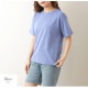 Tシャツ 無地 半袖 シンプル トップス ラウンドネック 春 夏 韓国ファッション レディース ホワイト アイボリー ライトベージュ オレンジ ラベンダー ブルー ターコイズブルー グリーン M L JOCOSA 7189