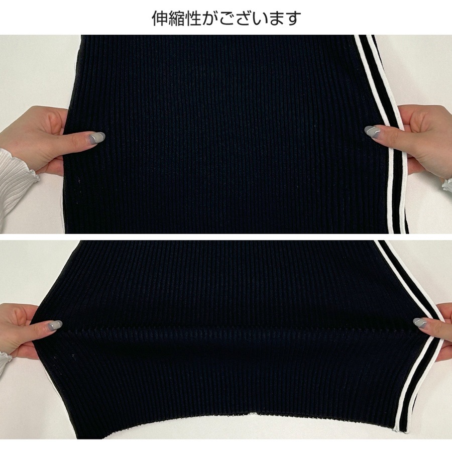 ワンピース ニット ノースリーブ タイト ミディ丈 ラウンドネック フリーサイズ 春服 夏服 韓国 JOCOSA 5008