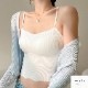 トップス インナー キャミソール ブラトップ カップ付き ショート丈 下着 韓国ファッション フリーサイズ JOCOSA 8570