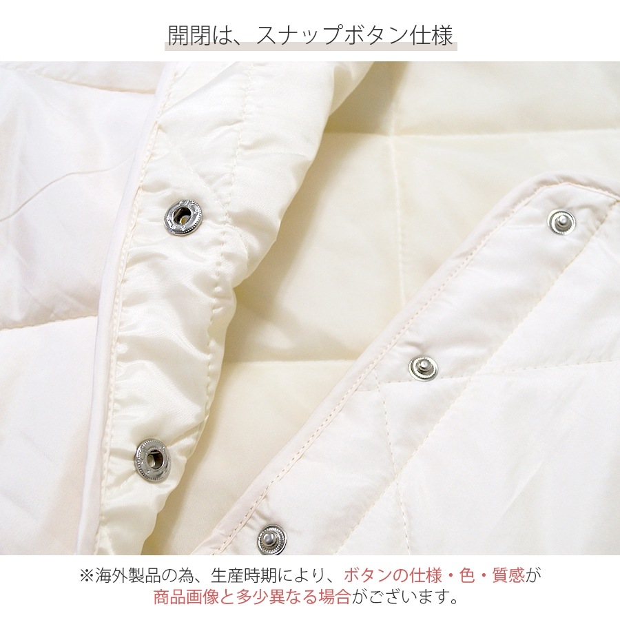 ジャケット ノーカラー キルティング 春 アウター スプリングアウター ブルゾン 長袖 ボタン ポケット コートイン 軽い 韓国ファッション 秋 冬 大人 シンプル カジュアル おしゃれ かわいい レディース ベージュ 茶 S M L JOCOSA 8369