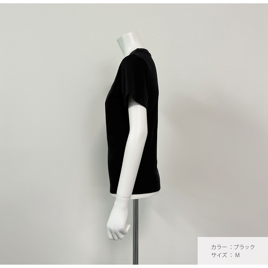 トップス Tシャツ 半袖 薄手 ミディ丈 Uネック 着回し 韓国ファッション レディース SML JOCOSA 7264