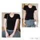 トップス Tシャツ 半袖 薄手 ミディ丈 Uネック 着回し 韓国ファッション レディース SML JOCOSA 7264