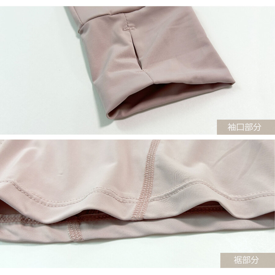 トップス スポーツウェア パーカー 長袖 ミディ丈 ジップアップ UVカット 指穴 薄手 伸縮 韓国ファッション レディース SML JOCOSA 8765