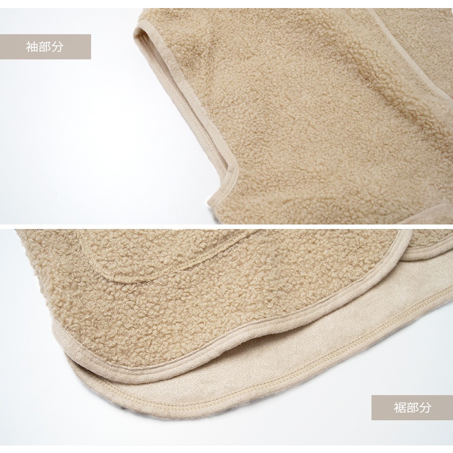 ベスト ノーカラー ボア 春 アウター スプリングアウター ファスナー ポケット 韓国ファッション 秋 冬 もこもこ 大人 シンプル カジュアル おしゃれ かわいい レディース 春 新作 ブラック 黒 ベージュ 茶 ブラウン S M L JOCOSA 8370