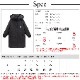 ダウン コート アウター ロング丈 長袖 ポケット ボタン ファスナー フード 取り外し 韓国ファッション おしゃれ レディース 秋 冬 新作 ブラック 黒 アイボリー 茶 S M L JOCOSA 8392