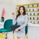 ワンピース レディース 長袖 ミニスカート ハイネック クロス 女性らしい きれいめ セクシー おでかけ パーティー 秋 冬 シンプル グレー ブラック JOCOSA 8808 送料無料 即納