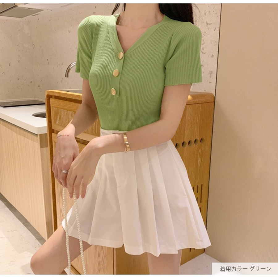 Traditional Weatherwear ⭐︎ 半袖ニットベージュ　極美品 セール】かぎ針編み半袖薄手 ポロ襟ニットセーター（ニット