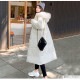 ダウン アウター フード付き ファー コート ダウンコート ロング 長袖 中綿 あったか 羽織 冬 秋 春 オフィス カジュアル ストリート ガーリー 韓国ファッション 大人 レディース 新作 ブラック アイボリー ブルー ラベンダー S M L JOCOSA 8393