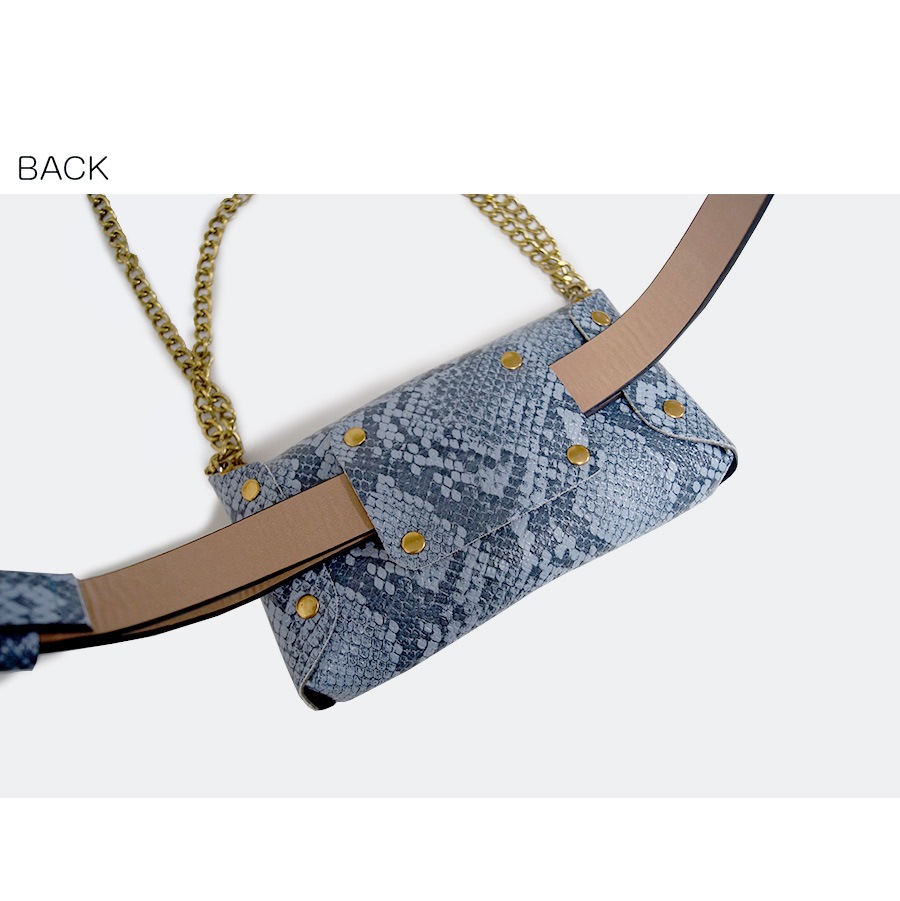 ウエストポーチ レディース ミニバッグ チェーンバッグ ベルトポーチ ベルトバッグ ウエストバッグ ベルト パイソン ヘビ柄 フェイクレザー ピンク グリーン ブルー ベージュ イエロー ワインレッド ブラウン ホワイト 白ブラック 黒 JOCOSA 8478 送料無料 即納