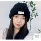ニット帽 帽子 厚手 リブ 無地 韓国ファッション レディース プチプラ シンプル ストリート 人気 新作 秋 冬 ブラック 黒 グレー 灰 ブルー 青 ブラウン 茶 アイボリー フリーサイズ JOCOSA 9424