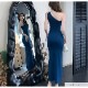 ワンピース ニット ノースリーブ アシンメトリー タイト ロング フリーサイズ 春服 夏服 韓国 JOCOSA 5011