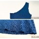 ワンピース ニット ノースリーブ アシンメトリー タイト ロング フリーサイズ 春服 夏服 韓国 JOCOSA 5011