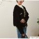 ジャケット ノーカラー 春 アウター スプリングアウター ブルゾン 長袖 ボタン ポケット オフィスカジュアル 韓国ファッション 秋 大人 シンプル 上品 豪華 刺繍 レース おしゃれ かわいい レディース 新作 ブラック 黒 ホワイト 白 フリーサイズ JOCOSA 8371