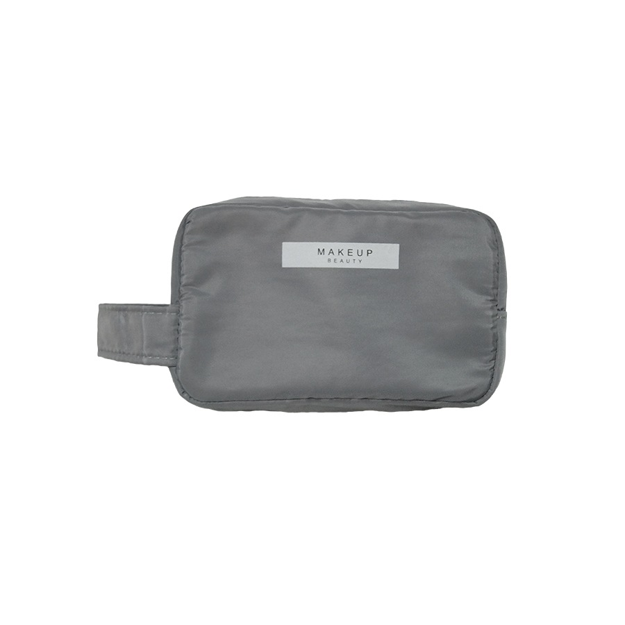 化粧ポーチ メイクポーチ 小物入れ 撥水 防水 小 携帯用 大容量 化粧品 コスメ 収納 リップ メイク道具 旅行 ペンケース おしゃれ かわいい シンプル ワンポイント ロゴ ポケット 裏地付き 持ち運び 春 夏 秋 冬 新作 グレー 灰 ピンク グリーン 緑 ブルー 青 JOCOSA 9027