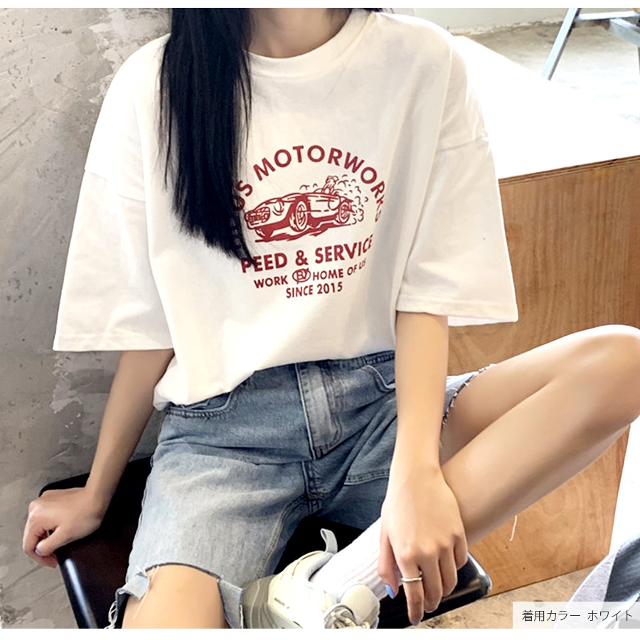 ロゴ Tシャツ オーバーサイズ 半袖 トップス シャツ カットソー
