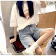 ロゴ Tシャツ オーバーサイズ 半袖 トップス シャツ カットソー ゆったり 秋 夏 春 ラウンドネック シンプル カジュアル ストリート スポーティ ルームウェア 無地 韓国ファッション 大人 レディース ホワイト ダークグレー M L JOCOSA 7145