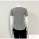 トップス 半袖 Vネック 伸縮 エッジライン スリム 韓国ファッション レディース S M L JOCOSA 7265