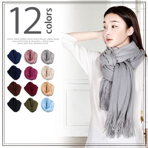 ストール 大判ストール 無地 厚手 カラーバリエーション豊富 12色 JOCOSA 8610