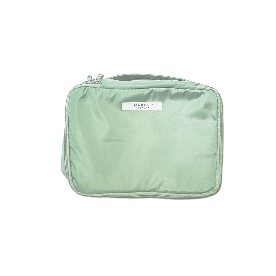 化粧ポーチ メイクポーチ 小物入れ 撥水 防水 大 携帯用 大容量 化粧品 コスメ 収納 リップ メイク道具 旅行 ペンケース おしゃれ かわいい シンプル ワンポイント ロゴ ポケット 裏地付き 持ち運び 春 夏 秋 冬 新作 グレー 灰 ピンク グリーン 緑 ブルー 青 JOCOSA 9026