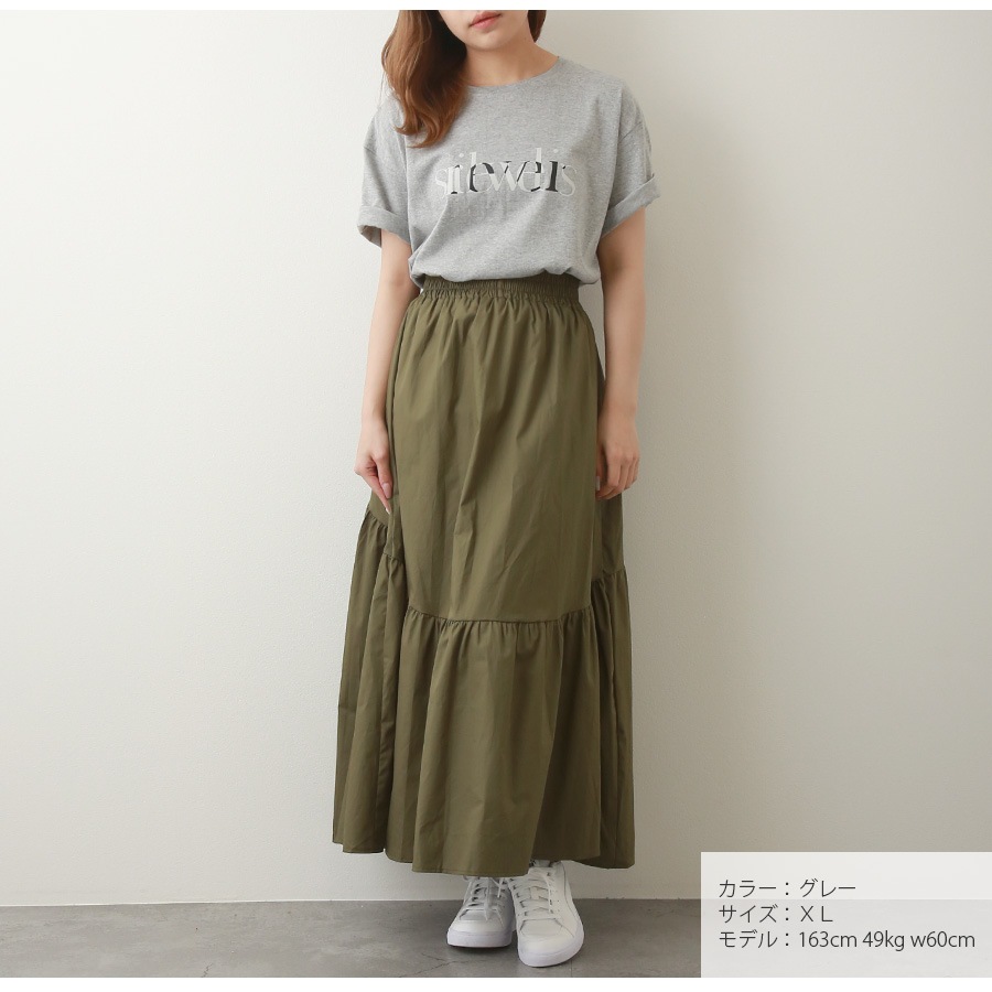 ロゴTシャツ プリント オーバーサイズ 半袖 Uネック ロゴ 韓国ファッション レディース 春 夏 秋 新作 ブラック ホワイト グレー グリーン M L XL JOCOSA 7203