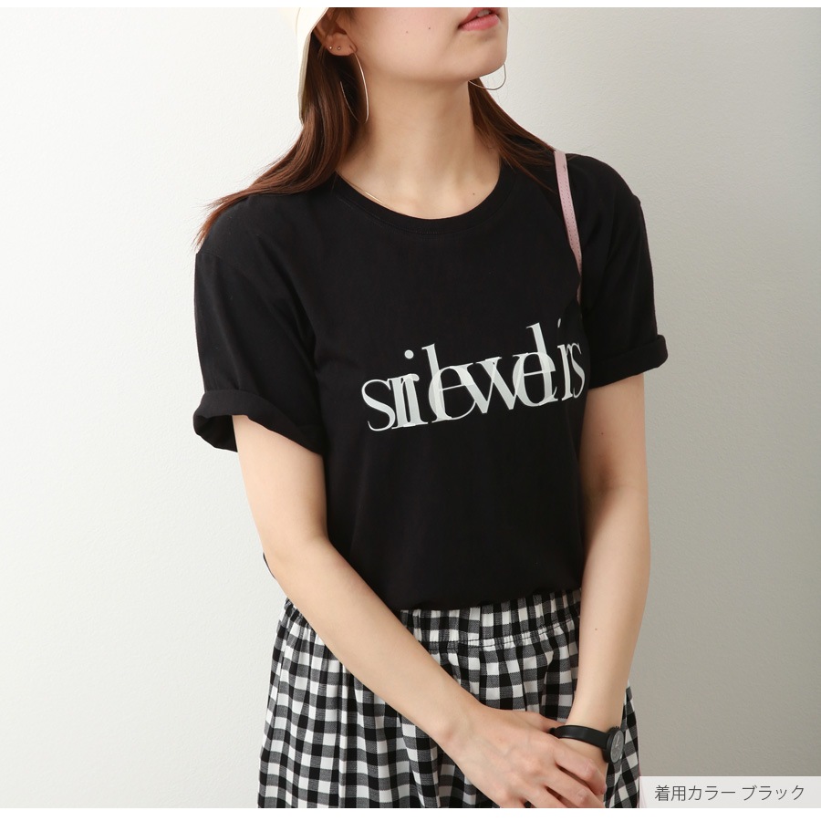 ロゴTシャツ プリント オーバーサイズ 半袖 Uネック ロゴ 韓国ファッション レディース 春 夏 秋 新作 ブラック ホワイト グレー グリーン M L XL JOCOSA 7203