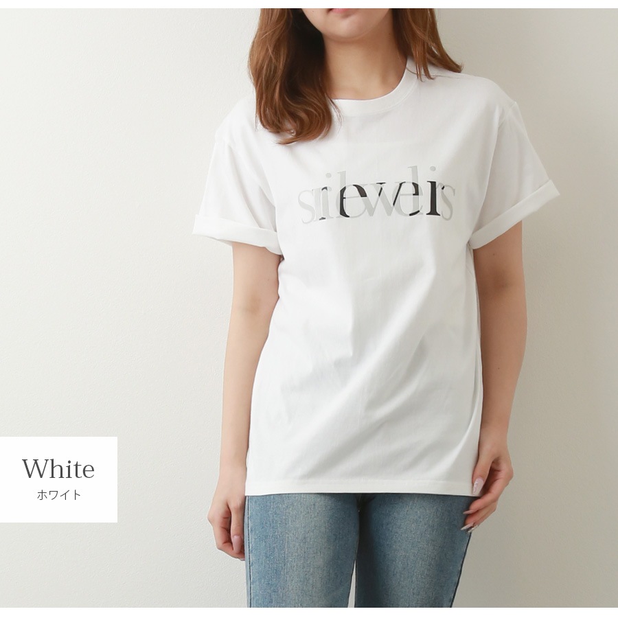 ロゴTシャツ プリント オーバーサイズ 半袖 Uネック ロゴ 韓国ファッション レディース 春 夏 秋 新作 ブラック ホワイト グレー グリーン M L XL JOCOSA 7203