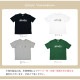 ロゴTシャツ プリント オーバーサイズ 半袖 Uネック ロゴ 韓国ファッション レディース 春 夏 秋 新作 ブラック ホワイト グレー グリーン M L XL JOCOSA 7203