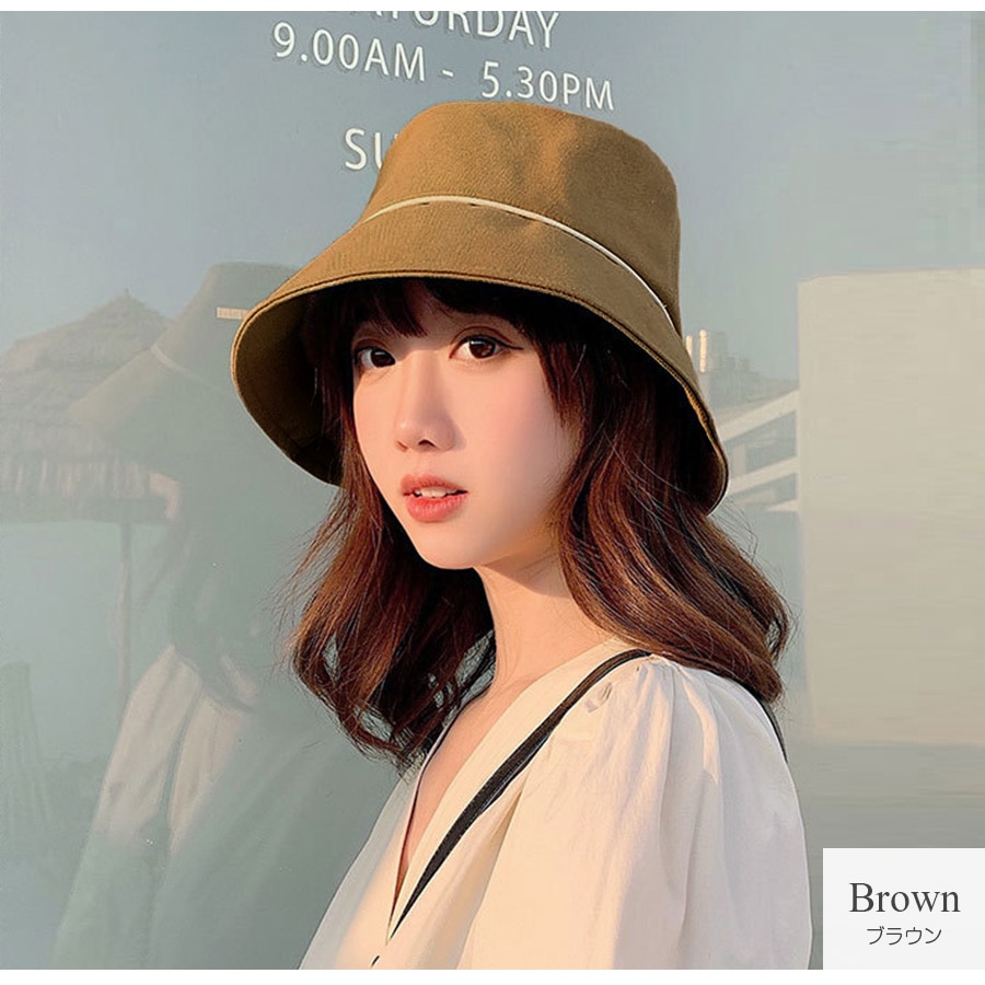 バケットハット 帽子 レディース 韓国 韓国ファッション ストリート おしゃれ 大人 可愛い ライン 春 夏 秋 新作 ブラック 黒 アイボリー ベージュ ブラウン 茶 イエロー 黄色 ミントグリーン 緑 フリーサイズ JOCOSA 8447