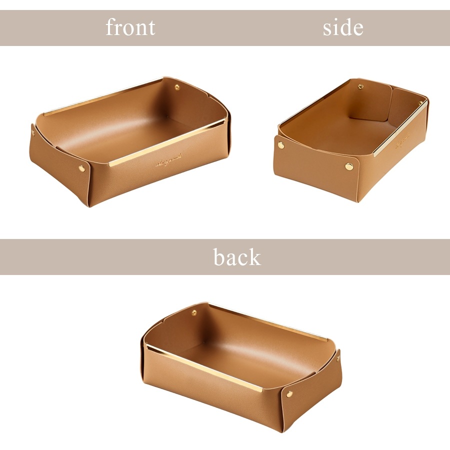 収納かご 小物入れ ボックス ケース 雑貨 ロゴ ワンポイント インテリア おしゃれ かわいい 上品 高級感 メイクボックス コスメ収納 化粧品 アクセサリー 折りたたみ 合皮 ＰＵレザー 春 夏 秋 冬 新作 大 ピンク グレー 灰色 モスグリーン 緑 ブラウン 茶色 JOCOSA 9028