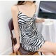 ルームウェア パジャマ 部屋着 キャミソールワンピース セクシーランジェリー ベビードール ネグリジェ パット カップ付き 韓国ファッション セクシー 大人 おしゃれ レディース 春 夏 秋 冬 新作 ブラック 柄物 アニマル ゼブラ柄 M L JOCOSA 6207