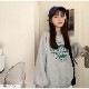 スウェット 裏起毛 ロゴ トレーナー トップス 長袖 韓国ファッション ストリート オーバーサイズ 大きいサイズ ギャル プルオーバー クルーネック レディース 秋 冬 新作 黒 ブラック グレー 灰 ワインレッド 赤 ベージュ 茶 グリーン 緑 ブルー 青 M L XL JOCOSA 7168
