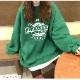 スウェット 裏起毛 ロゴ トレーナー トップス 長袖 韓国ファッション ストリート オーバーサイズ 大きいサイズ ギャル プルオーバー クルーネック レディース 秋 冬 新作 黒 ブラック グレー 灰 ワインレッド 赤 ベージュ 茶 グリーン 緑 ブルー 青 M L XL JOCOSA 7168