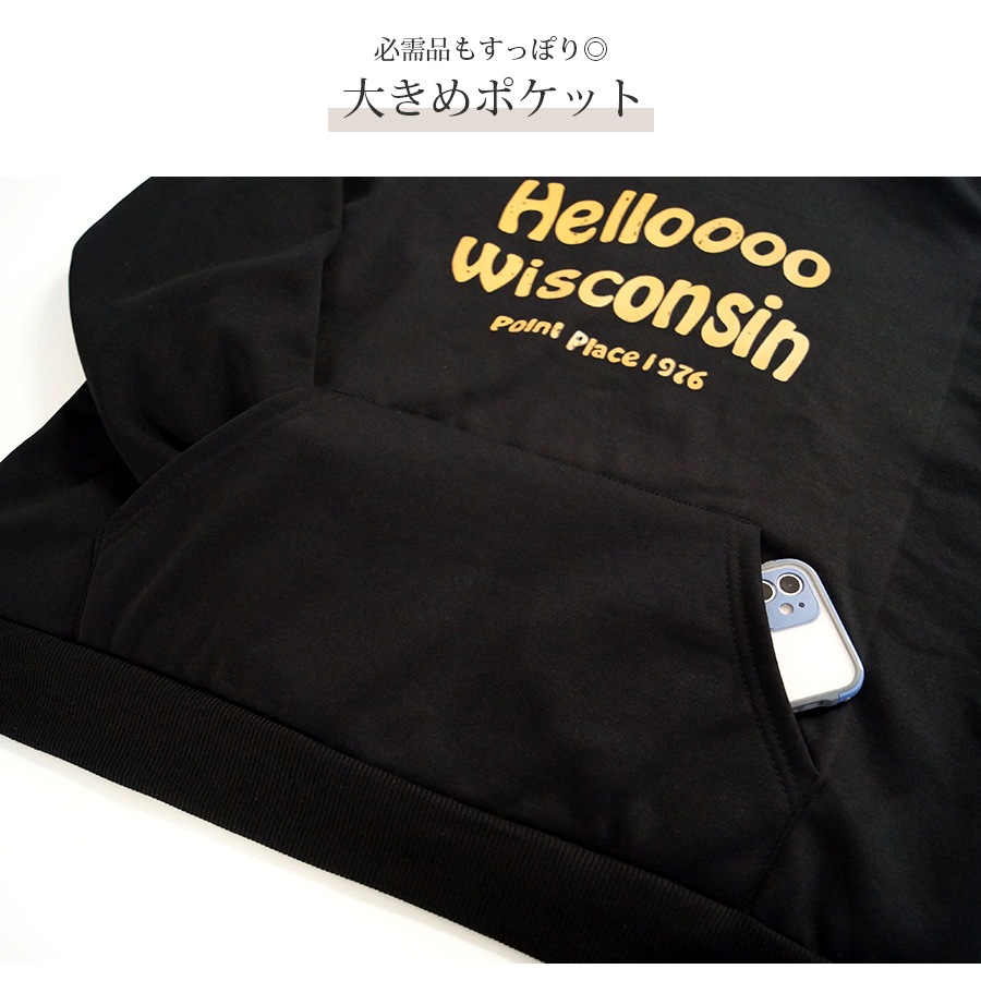 パーカー 裏起毛 ロゴ スウェット フード トレーナー トップス 長袖 韓国ファッション ストリート カジュアル オーバーサイズ 大きいサイズ ギャル プルオーバー レディース 秋 冬 新作 ブラック ダークグレー オレンジ M L XL JOCOSA 7169