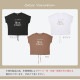 ロゴT 裾ドロスト ルーズ 半袖 ゆったり 2WAY Tシャツ トップス 韓国ファッション レディース 春 夏 秋 新作 ブラック ホワイト モカ M L XL JOCOSA 7204