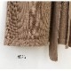 ニットワンピース レディース 長袖 膝丈 フレア タートルネック ハイネック 編み地切り替え ワンピース リボン付き 2way 秋色 秋 冬シンプル カジュアル デート 女子会 フリーサイズ ブラウン 茶色 マスタード ブラック 黒 JOCOSA 8832 送料無料 即納