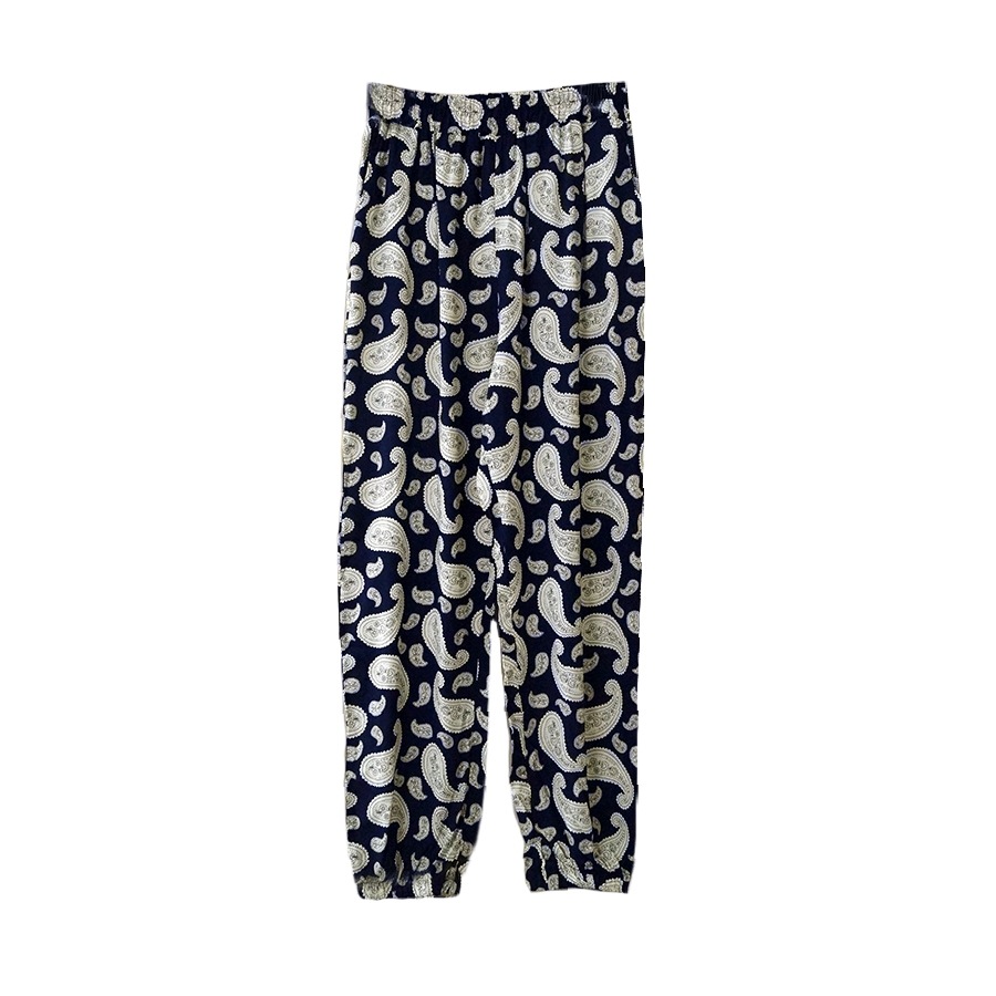 ジョガーパンツ ルームウェア ロングパンツ モンペ レディース ボトムス ホーム 韓国ファッション 韓国 ボタニカル ゾウ 象 ギンガムチェック ちょうちょ 蝶々 千鳥柄 ペイズリー ハート ゴム 春 夏 秋 冬 新作 ブルー 青 ネイビー 紺 ブラック 黒 M L JOCOSA 8185