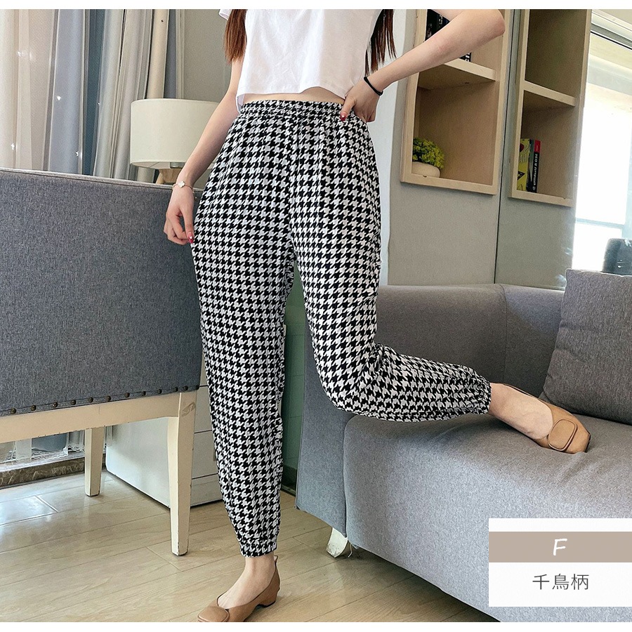 ジョガーパンツ ルームウェア ロングパンツ モンペ レディース ボトムス ホーム 韓国ファッション 韓国 ボタニカル ゾウ 象 ギンガムチェック ちょうちょ 蝶々 千鳥柄 ペイズリー ハート ゴム 春 夏 秋 冬 新作 ブルー 青 ネイビー 紺 ブラック 黒 M L JOCOSA 8185