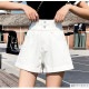 ショートパンツ デニム ハイウエスト ダブルボタン ロールアップ ポケット カジュアル シンプル セクシー ストリート 無地 アウトドア お出かけ デート 韓国ファッション レディース 新作 春 夏 秋 ブラック 黒 ホワイト 白 ダークグレー ブルー 青 S M L XL JOCOSA 9101