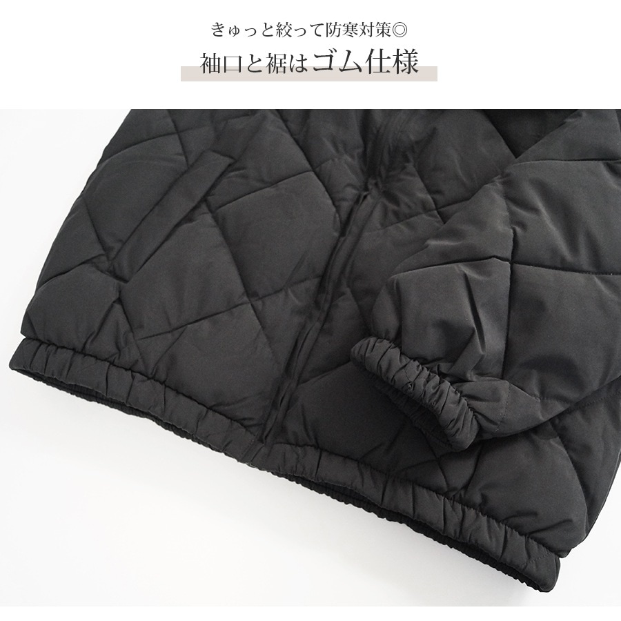 ダウン アウター ブルゾン ダウンジャケット キルティング コート ショート丈 長袖 中綿 あったか 羽織 冬 秋 春 オフィス カジュアル ストリート レトロ 韓国ファッション 大人 レディース 新作 ブラック アイボリー ブルー S M L JOCOSA 8394