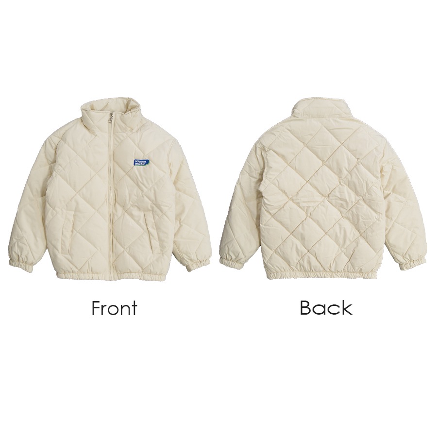 ダウン アウター ブルゾン ダウンジャケット キルティング コート ショート丈 長袖 中綿 あったか 羽織 冬 秋 春 オフィス カジュアル ストリート レトロ 韓国ファッション 大人 レディース 新作 ブラック アイボリー ブルー S M L JOCOSA 8394