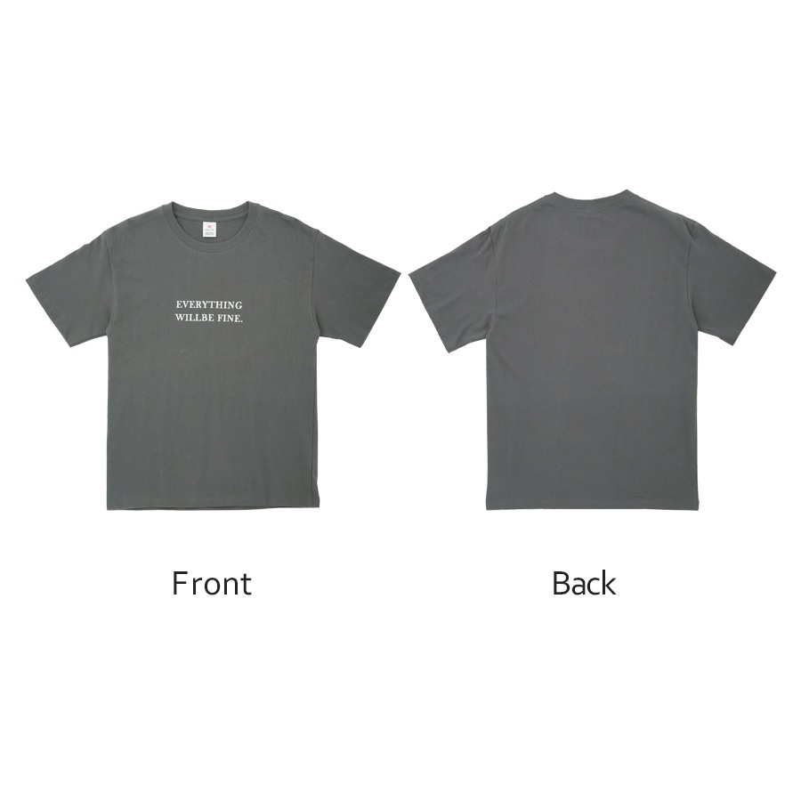 ロゴT 半袖 ゆったり ラウンドネック Tシャツ トップス 韓国ファッション レディース 春 夏 秋 新作 ブラック ホワイト グレー ダークグレー イエロー M L XL JOCOSA 7206