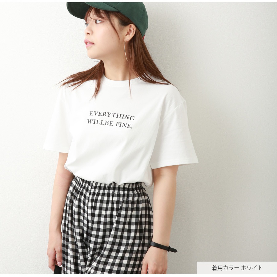 ロゴT 半袖 ゆったり ラウンドネック Tシャツ トップス 韓国ファッション レディース 春 夏 秋 新作 ブラック ホワイト グレー ダークグレー イエロー M L XL JOCOSA 7206