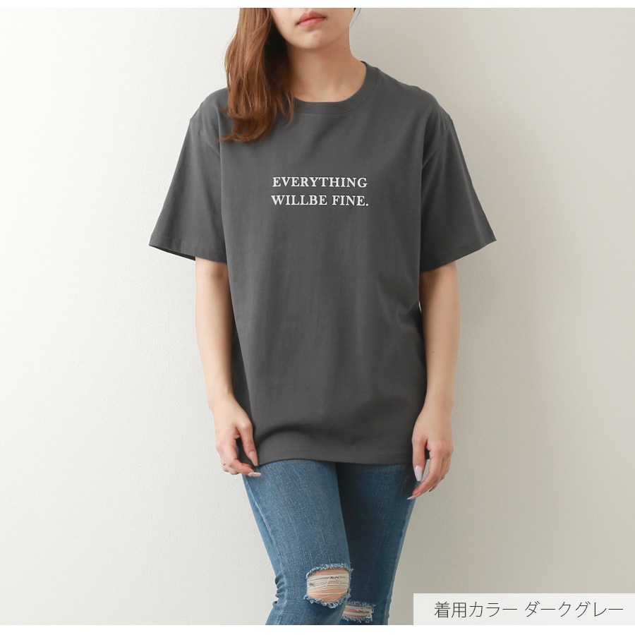 ロゴT 半袖 ゆったり ラウンドネック Tシャツ トップス 韓国ファッション レディース 春 夏 秋 新作 ブラック ホワイト グレー ダークグレー イエロー M L XL JOCOSA 7206