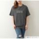 ロゴT 半袖 ゆったり ラウンドネック Tシャツ トップス 韓国ファッション レディース 春 夏 秋 新作 ブラック ホワイト グレー ダークグレー イエロー M L XL JOCOSA 7206