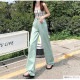 デニムパンツ ハイウエスト ストレート ワイド ハイライズ ロング丈 レディース 春 夏 秋 ブラック グレー ブルー グリーン ベージュ ピンク イエロー S M L XL JOCOSA 9102
