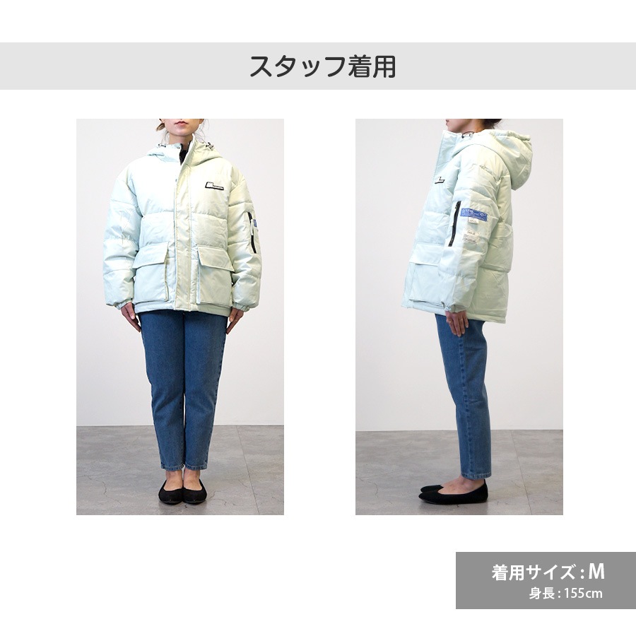 ダウン ジャケット アウター ショート丈 長袖 ポケット ボタン