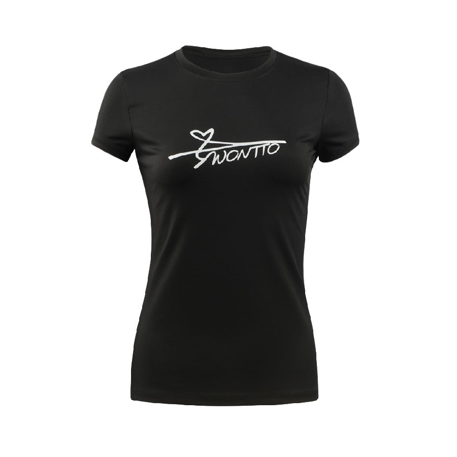 スポーツウェア トップス Tシャツ 韓国ファッション 韓国 半袖 レディース フィットネス ヨガ ジム 伸縮 おしゃれ シンプル ロゴ ワンポイント 春 夏 秋 冬 新作 ブラック 黒 ホワイト 白 S M L XL JOCOSA 8740