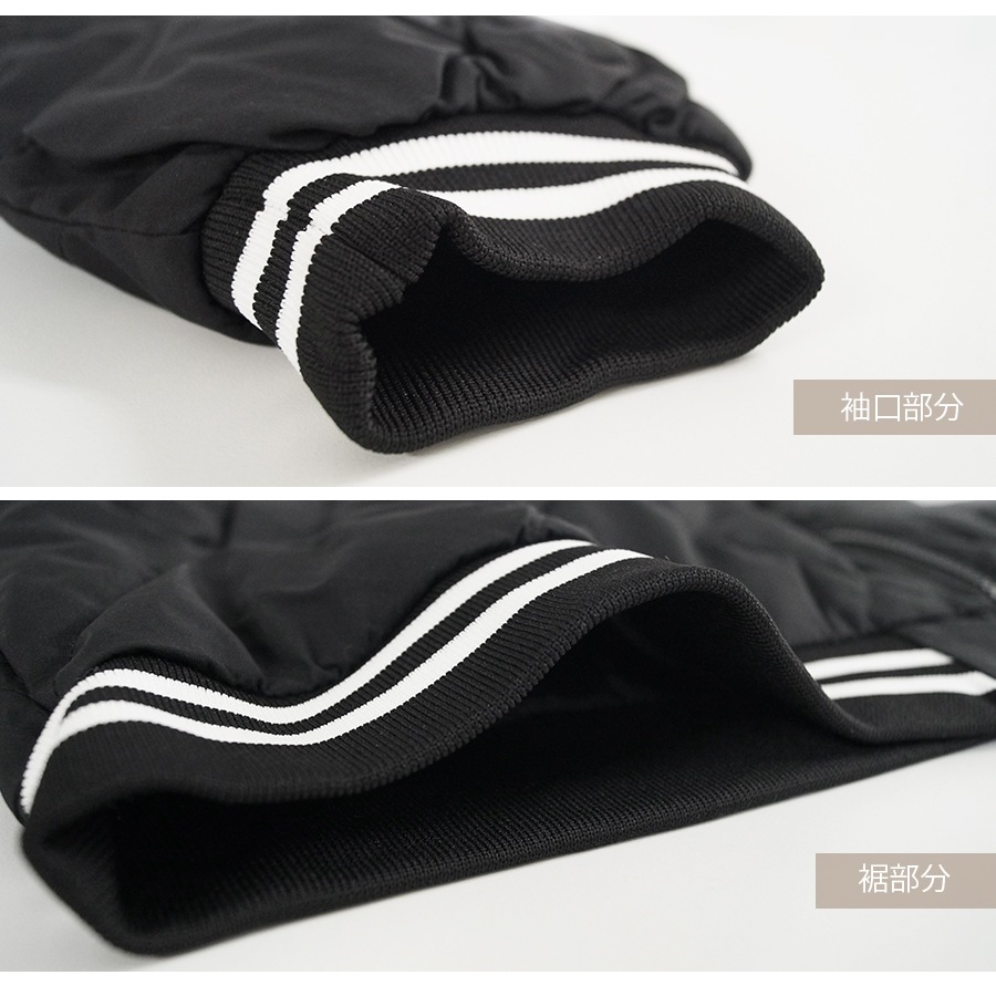 ダウン キルティング アウター ブルゾン スタジャン ダウンジャケット ジャンパー コート ショート丈 長袖 中綿 あったか 羽織 冬 秋 春 カジュアル ストリート スポーティ 韓国ファッション 大人 レディース 新作 ブラック ベージュ S M L JOCOSA 8397